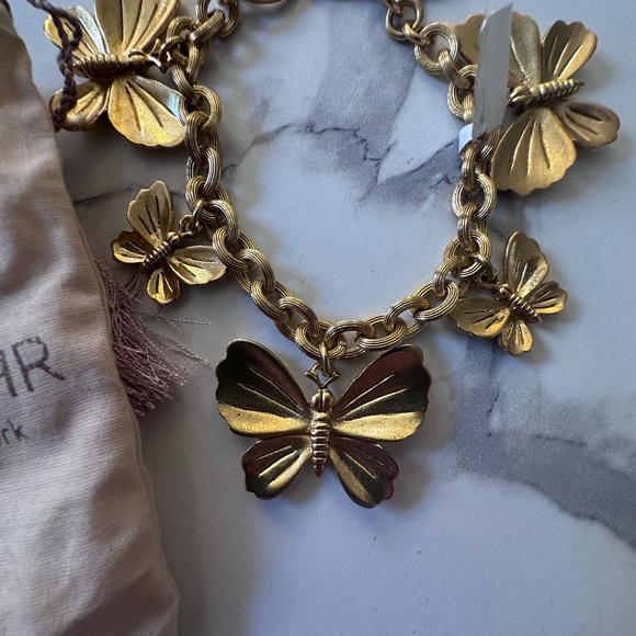 Jennifer Behr Gold Butterfly Charm Bracelet - Picture 4 of 9